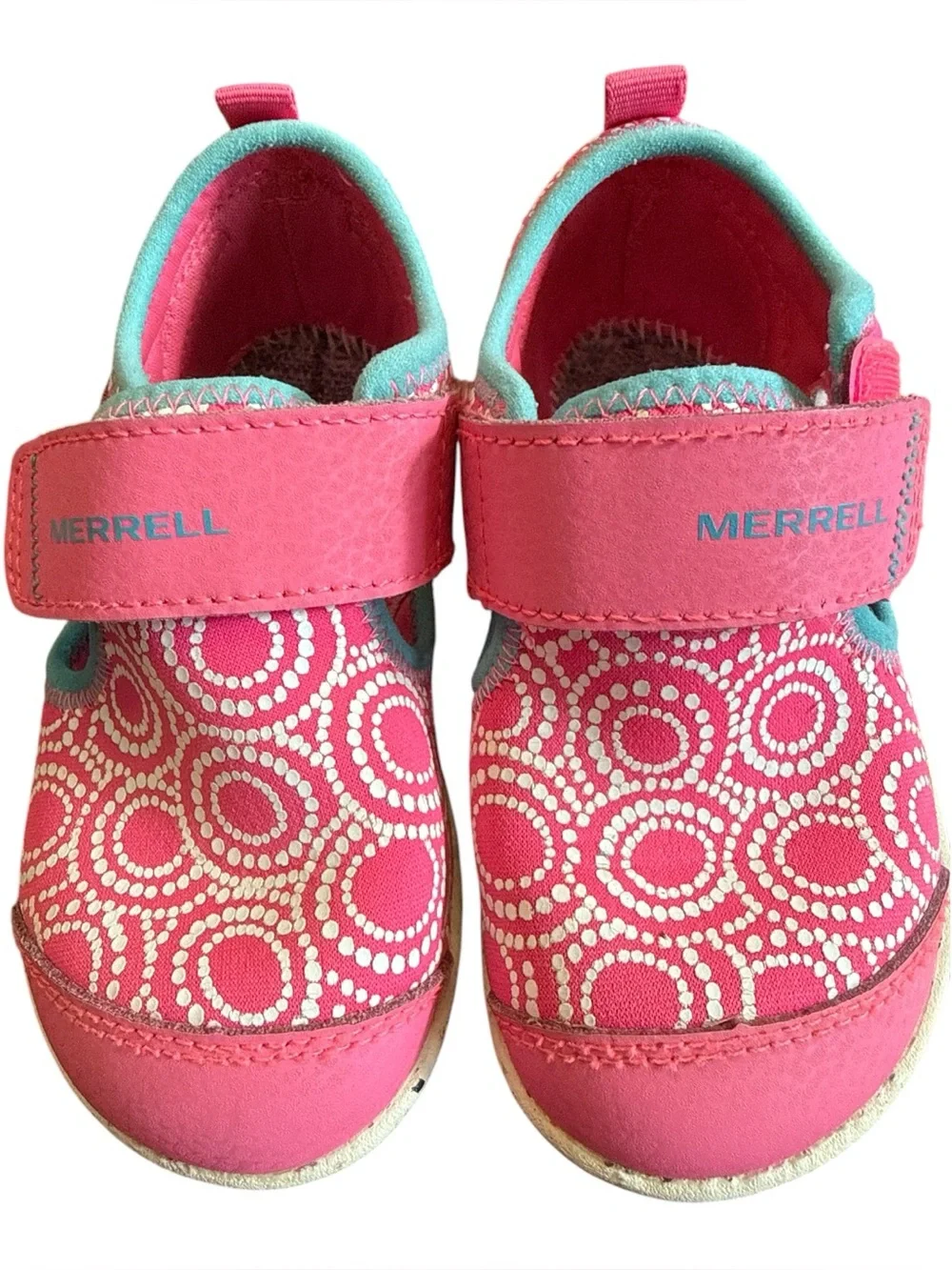 Merrell Kids Bare Steps H2O Chroma Water Shoes Pink Turquoise Size 7 Toddler